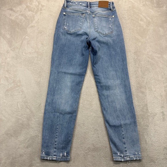 Judy Blue Jeans Womens 3/26 Slim Fit Distressed Light Wash Stretch Tummy Control - Picture 8 of 15